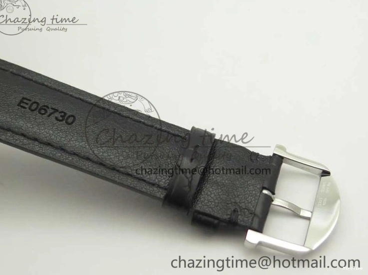 MIROTIME 0223 Supportive Portofino Automatic SS AF 1:1 Best Edition White Dial on Black Croco Leather Strap A 7184